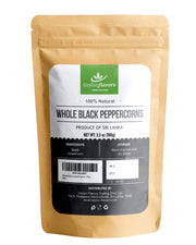 Whole black peppercorns harvested from Sri Lanka 100g (3.5 oz)