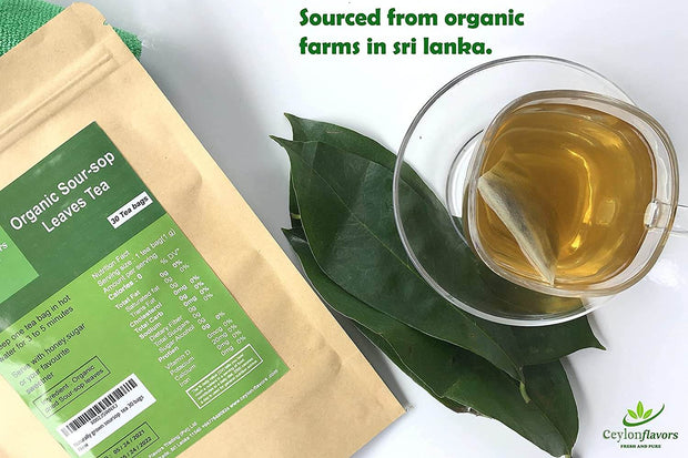 Ceylon Soursop Tea, Pack of 30 Tea Bags Ceylon Flavors - Fresh and Pure
