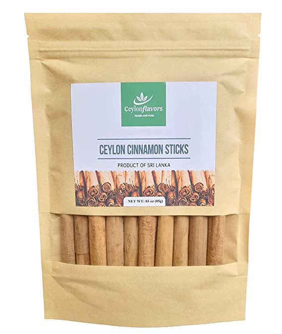 Organic Ceylon Cinnamon Sticks 3"cut, (3oz/85g) Ceylon Flavors - Fresh and Pure